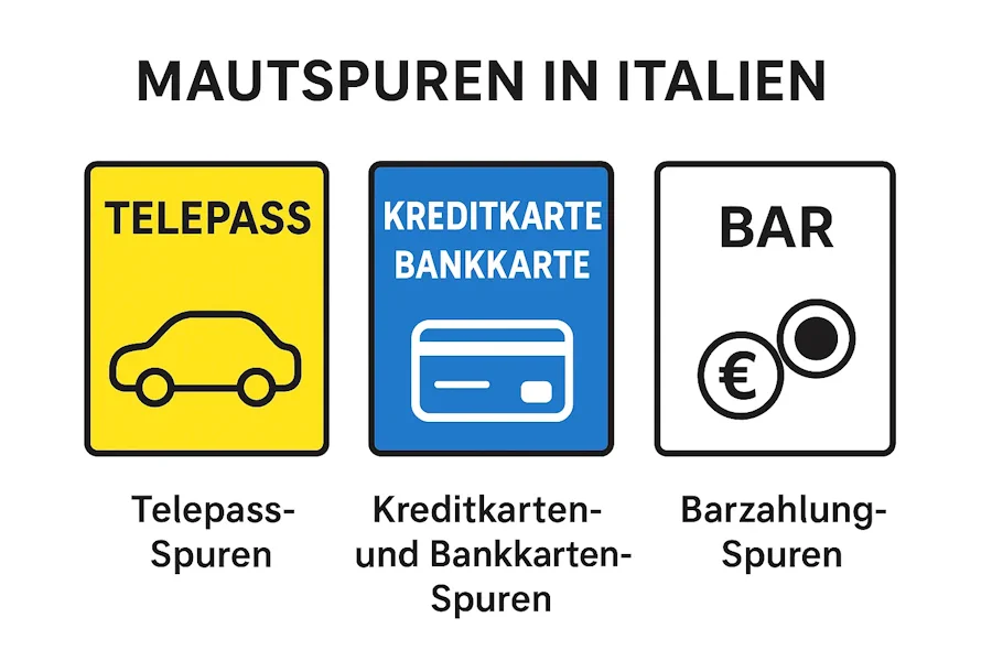 Mautspuren in Italien